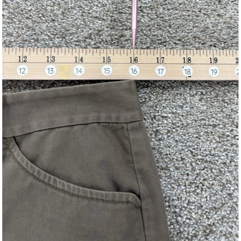 LRL Ralph Lauren Jeans Co. Olive Pencil Skirt Women's 8‎ Green Canvas Back Slit